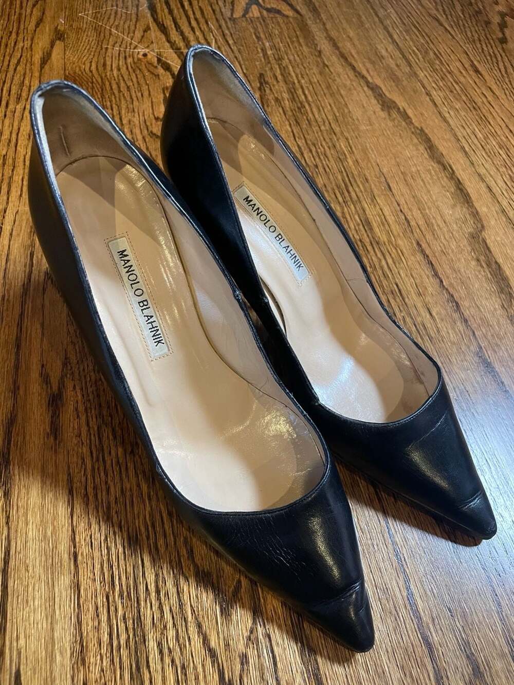 Manolo Blahnik Leather Pumps - Black Pumps Heels